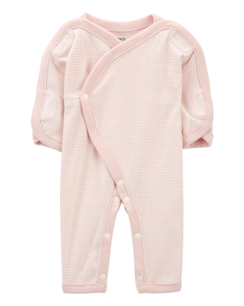 Baby Girl Preemie Striped Cotton Sleep & Play Pajamas, 