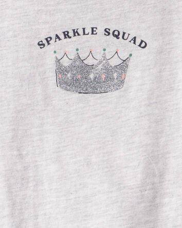 Toddler Girl Sparkle Squad Short-Sleeve Graphic Tee - Grey, 