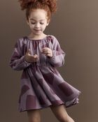 Toddler Girl Avenue Twirl&trade; Dress with Shapes - Mauve, image 1 of 6 slides