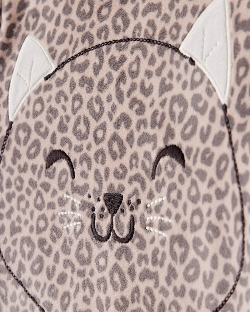 Toddler Girl Leopard DreamPlush Long-Sleeve Snug Fit 2-Piece Pajamas - Brown, image 2 of 4 slides