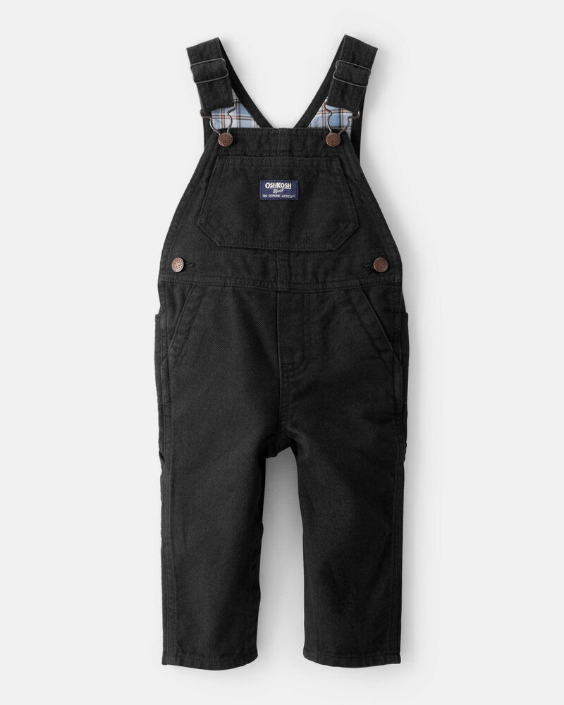Baby Boy Herringbone Overalls - Black, image 1 of 4 slides