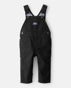 Baby Boy Herringbone Overalls - Black, image 1 of 4 slides