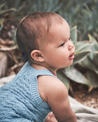 Baby Organic Cotton Pointelle Romper, image 4 of 5 slides