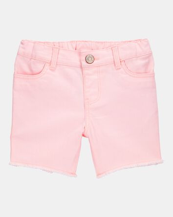 Toddler Iconic Denim Shorts: Frayed Hem - Pink, 