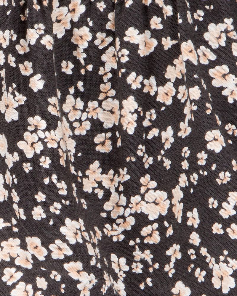 Toddler 2-Piece Square Neck Floral Top & Drawstring Skirt Set, image 5 of 7 slides