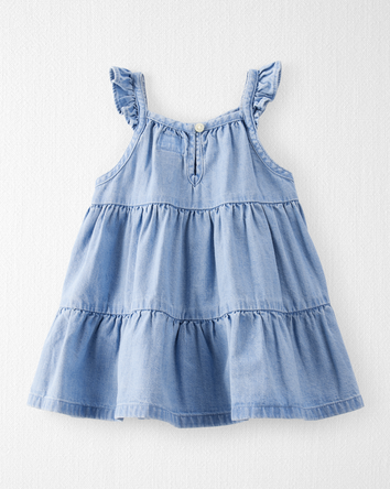 Baby Organic Cotton Chambray Dress , 