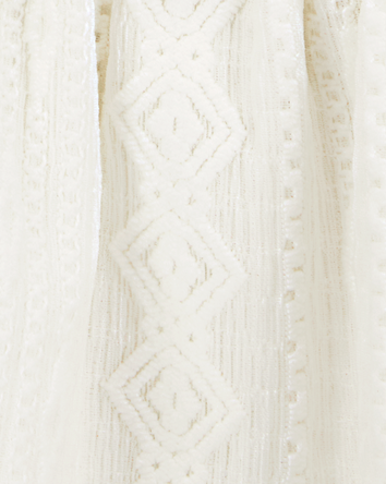 Kid 2-Piece Ruched Textured Tank & Pull-On Smocked Shorts Set -  Cream, 