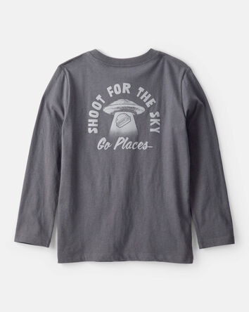 Boys Shoot For The Sky Long-Sleeve Graphic Tee - Grey, 