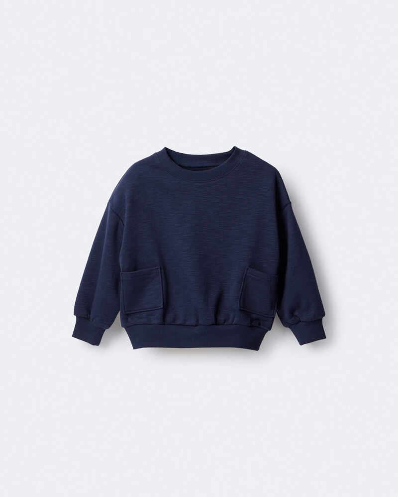 Toddler Otter Sweatshirt&trade; with Pockets- Navy, image 2 of 6 slides