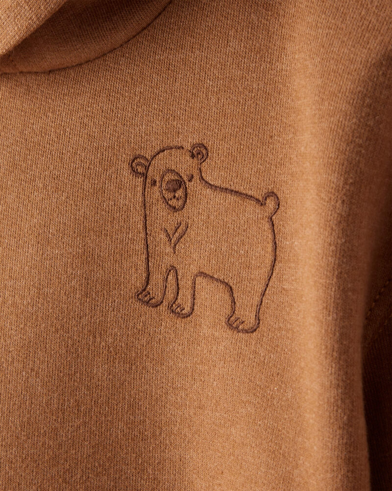 Toddler Boy DayDream Fleece Bear Print Long-Sleeve Tee & Pant Set - Brown, image 2 of 6 slides