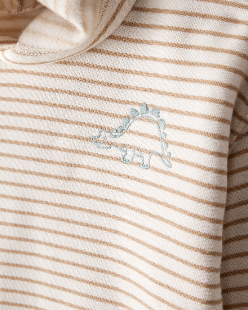 Toddler Boy 2-Piece Dinosaur Hoodie & Pant Set - Cream/Brown, image 6 of 7 slides