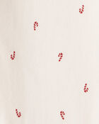 Baby Girl 2-Piece Candy Cane Print Long-Sleeve Top & Dress Set - Red, image 6 of 8 slides