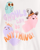 Toddler Girl 2-Piece "Ghouls Can Be Anything" Halloween 100% Snug Fit Cotton Pajamas - Ivory, image 3 of 4 slides