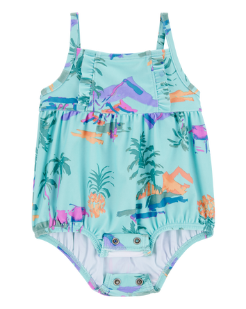 Baby 1-Piece Tropical-Print Swimsuit, 