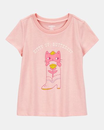 Toddler Kitty Up Buttercup Short-Sleeve Graphic Tee - Pink, 