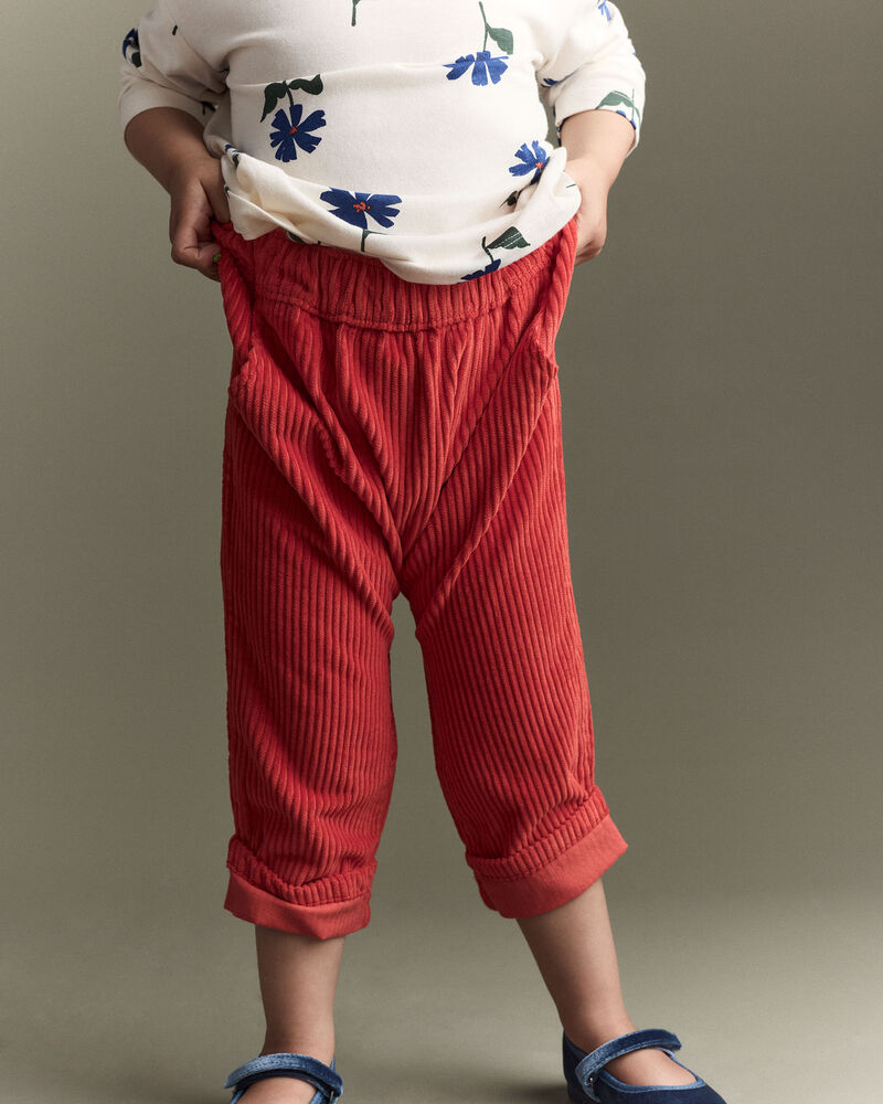 Toddler Corduroy Playground Pant - Orange, image 3 of 8 slides