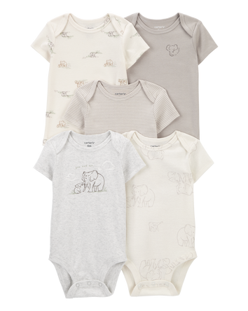 Baby 5-Pack Short-Sleeve Bodysuits, 