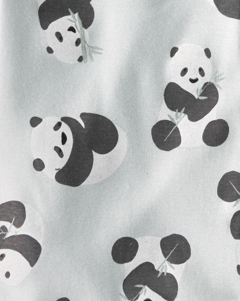 Baby Organic Cotton 3-Pack Panda-Print & Striped Bodysuits, image 3 of 6 slides