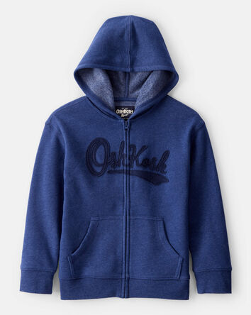 Boys OshKosh Logo Fleece Zip Jacket - Blue, 