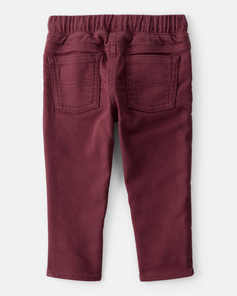 Baby Boy  Pull-On Slim Fit Pants - Red, image 2 of 4 slides
