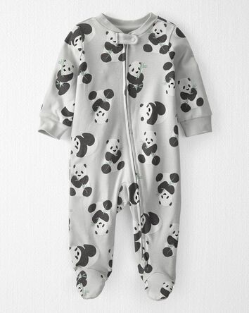 Baby Organic Cotton 2-Way Zip Sleep & Play Pajamas, 