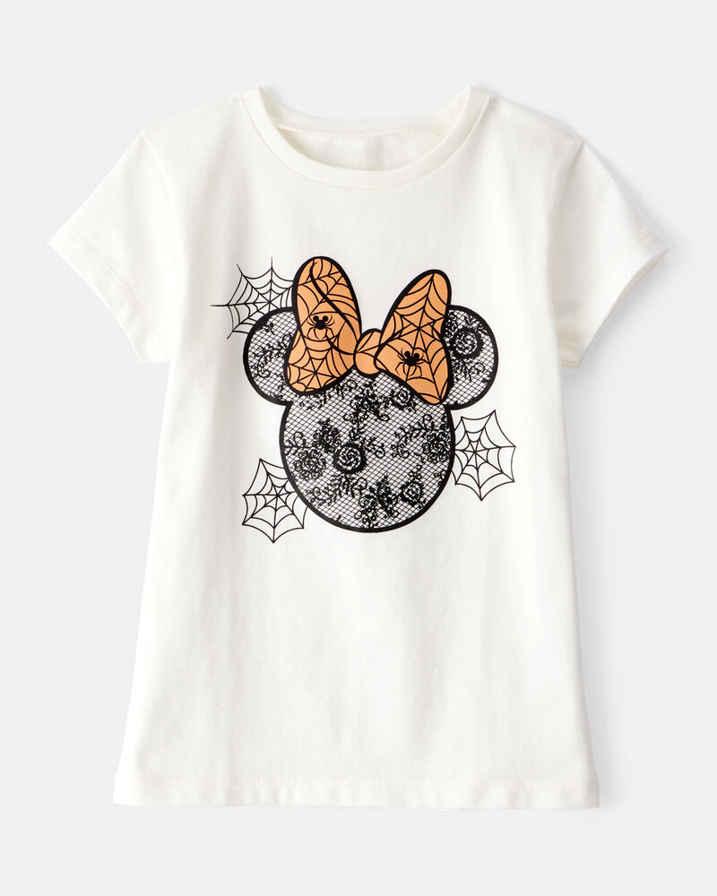 Toddler Girl Disney&copy; Minnie Mouse Halloween Short-Sleeve Graphic Tee - Ivory, image 1 of 2 slides
