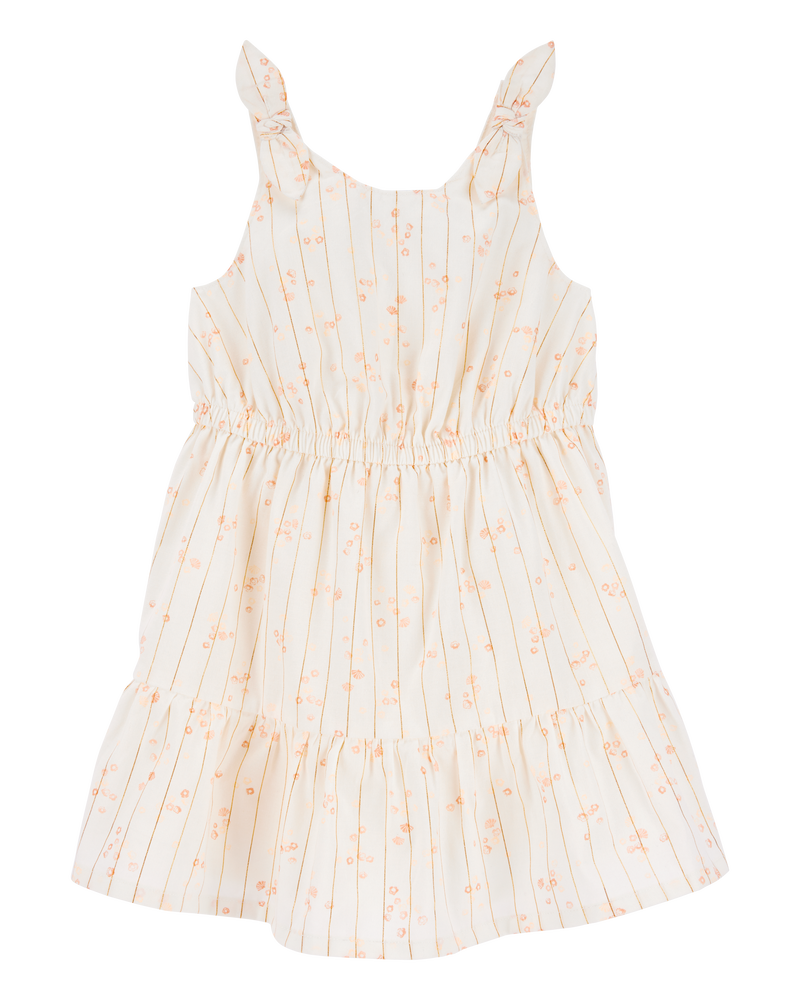 Toddler Girl Floral Tiered Dress - Ivory, image 1 of 4 slides