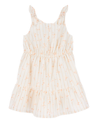 Toddler Girl Floral Tiered Dress - Ivory, image 1 of 4 slides