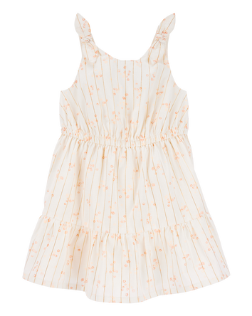 Toddler Girl Floral Tiered Dress - Ivory, 