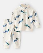 Baby Boy 2-Piece Dog French Terry Zip-Up Jacket & Jogger Pant Set, image 1 of 3 slides