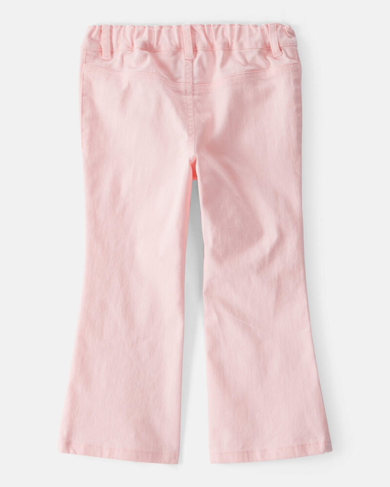 Toddler Girl Cotton Flare Pants - Pink, image 2 of 7 slides