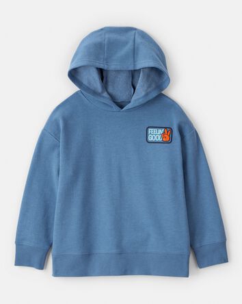 Boys Skateboard Long-Sleeve Pullover Hoodie - Blue, 