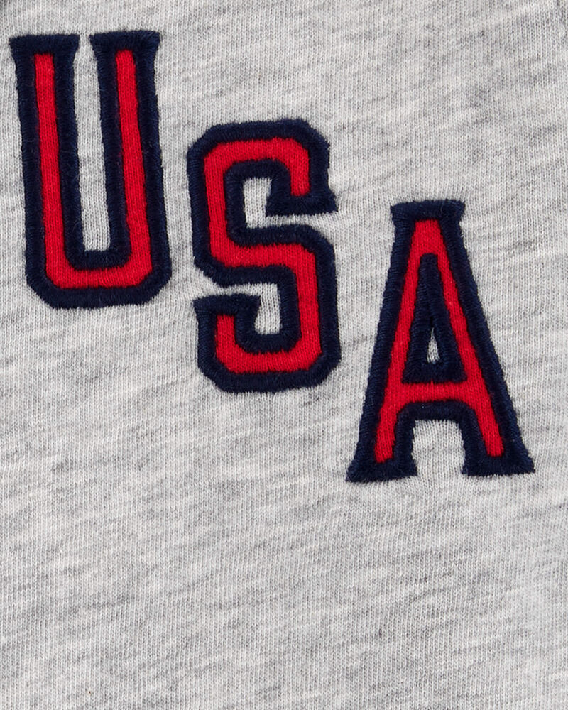 Toddler USA Varsity Button-Down Shirt, image 2 of 3 slides
