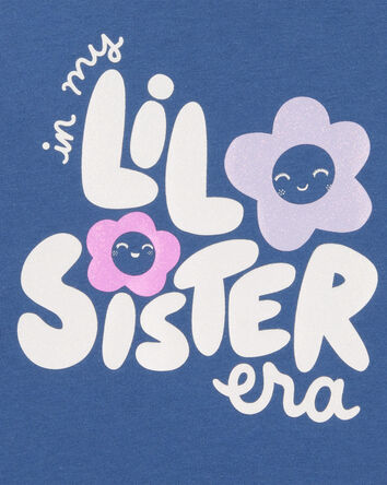 Toddler Girl Lil' Sister Short-Sleeve Graphic Tee - Blue, 