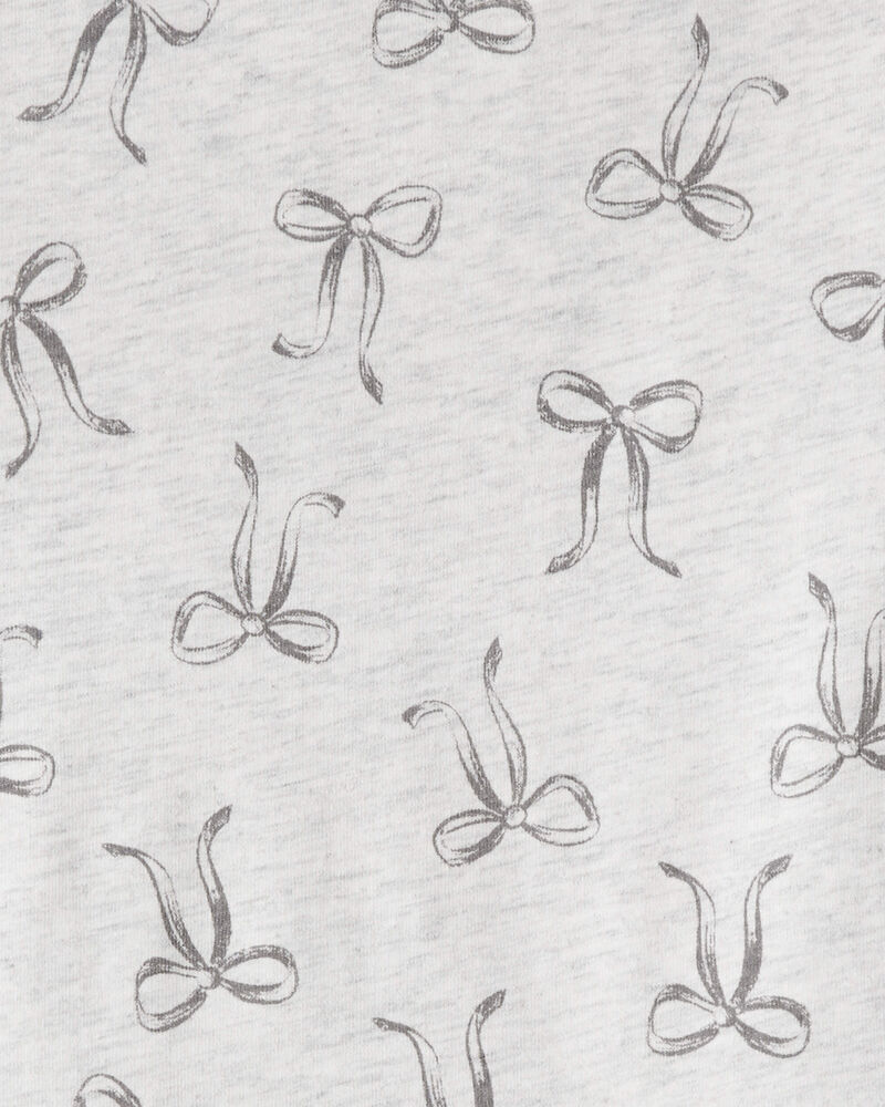 Toddler Girl Bow Print Long-Sleeve Peplum Top, image 2 of 3 slides