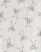 Toddler Girl Bow Print Long-Sleeve Peplum Top, image 2 of 3 slides