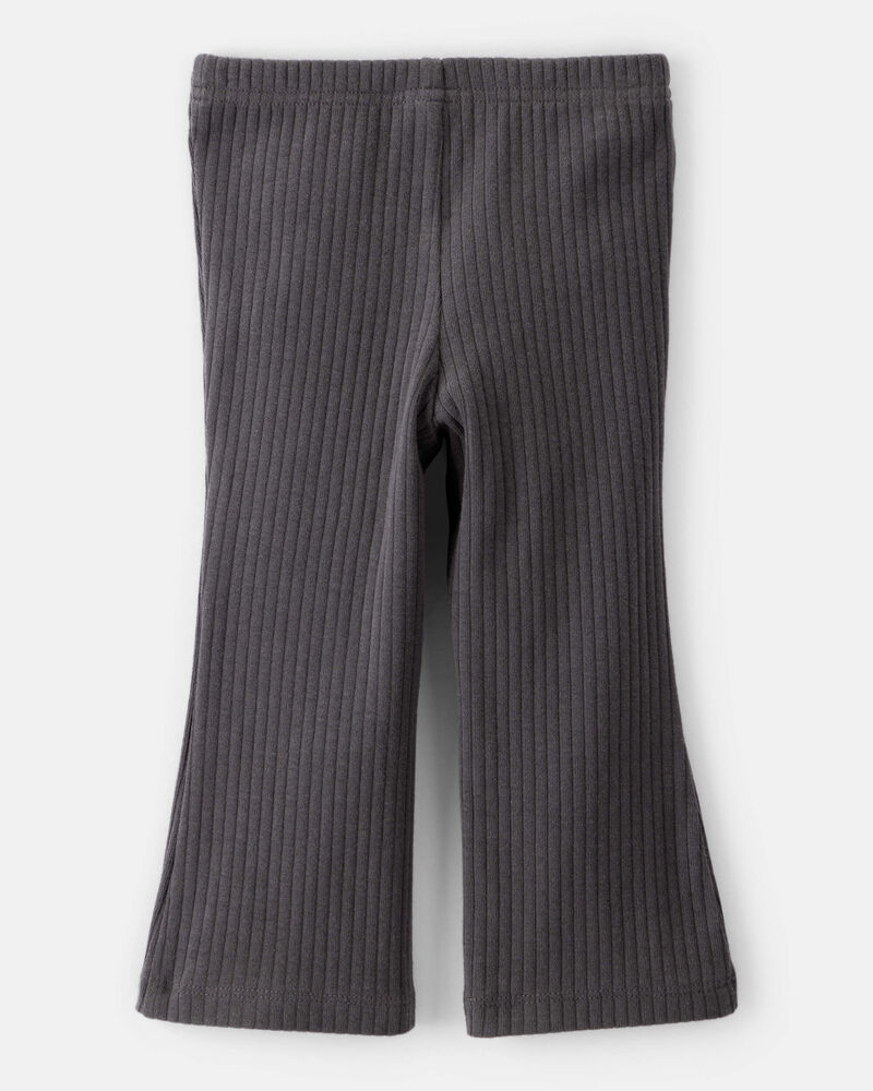 Baby Girl 2-Piece Peplum Pullover Top & Flared Leggings Set - Black, image 5 of 6 slides