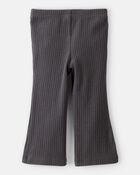 Baby Girl 2-Piece Peplum Pullover Top & Flared Leggings Set - Black, image 5 of 6 slides