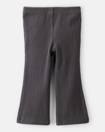 Baby Girl Cotton Flare Leggings - Black, 