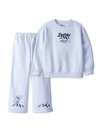 Girls 2-Piece Barbie Sweatshirt & Ski Pants Set - Blue, 
