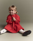 Toddler Girl Long-Sleeve Corduroy Dress - Orange, image 1 of 6 slides
