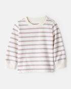 Baby Boy Striped Long-Sleeve Tee - Ivory, image 1 of 3 slides