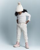 Toddler Girl Turtleneck Long-Sleeve Top - Cream, image 3 of 6 slides