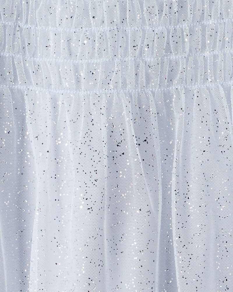 Toddler Girl Short-Sleeve Tulle Occasion Dress - Blue, image 4 of 5 slides