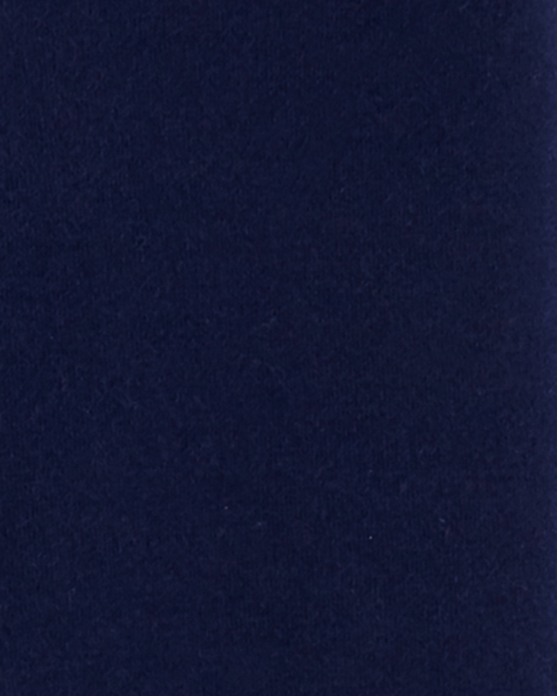 Baby Girl Cotton Stretch Leggings - Navy, image 2 of 4 slides