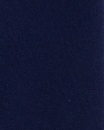 Baby Girl Cotton Stretch Leggings - Navy, 