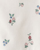 Toddler Girl Organic Cotton French Terry Dress in Berry Blossom Print, image 4 of 5 slides