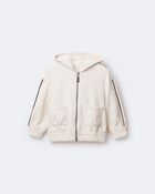 Toddler Girl Zip-Up Hoodie - Cream, image 2 of 7 slides