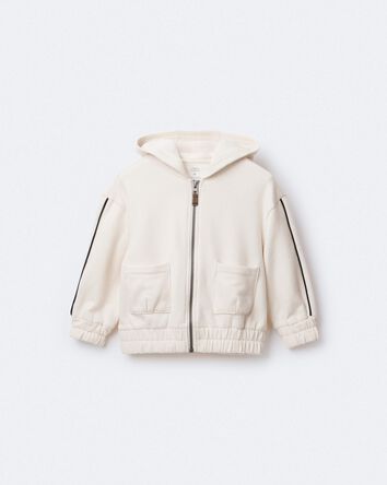 Toddler Girl Zip-Up Hoodie - Cream, 