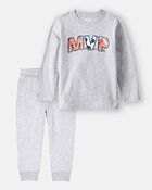 Toddler Boy 2-Piece MVP Long-Sleeve Graphic Tee & Joggers Set - Grey
, image 1 of 8 slides